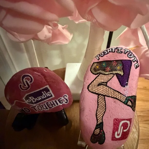 ~Sample, Do Not Buy~Hand Painted “Poshmark Themed” Rocks - Picture 8 of 9
